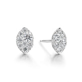 Tessa Navette Diamond Stud Earrings - Dracakis Jewellers